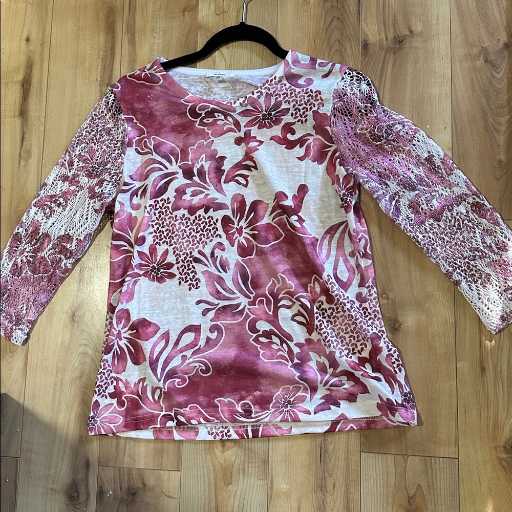 Milano Pink and White Floral Top